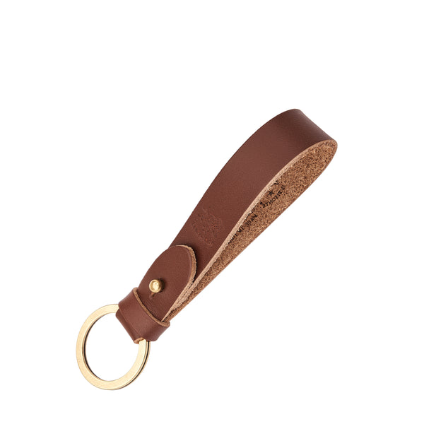 Keyring in leather color arabica