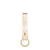 Porta chiavi in pelle metallizzata colore platino