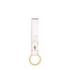 Porta chiavi in pelle metallizzata colore argento