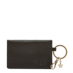 Scarlino | Women's keyring in calf leather color black