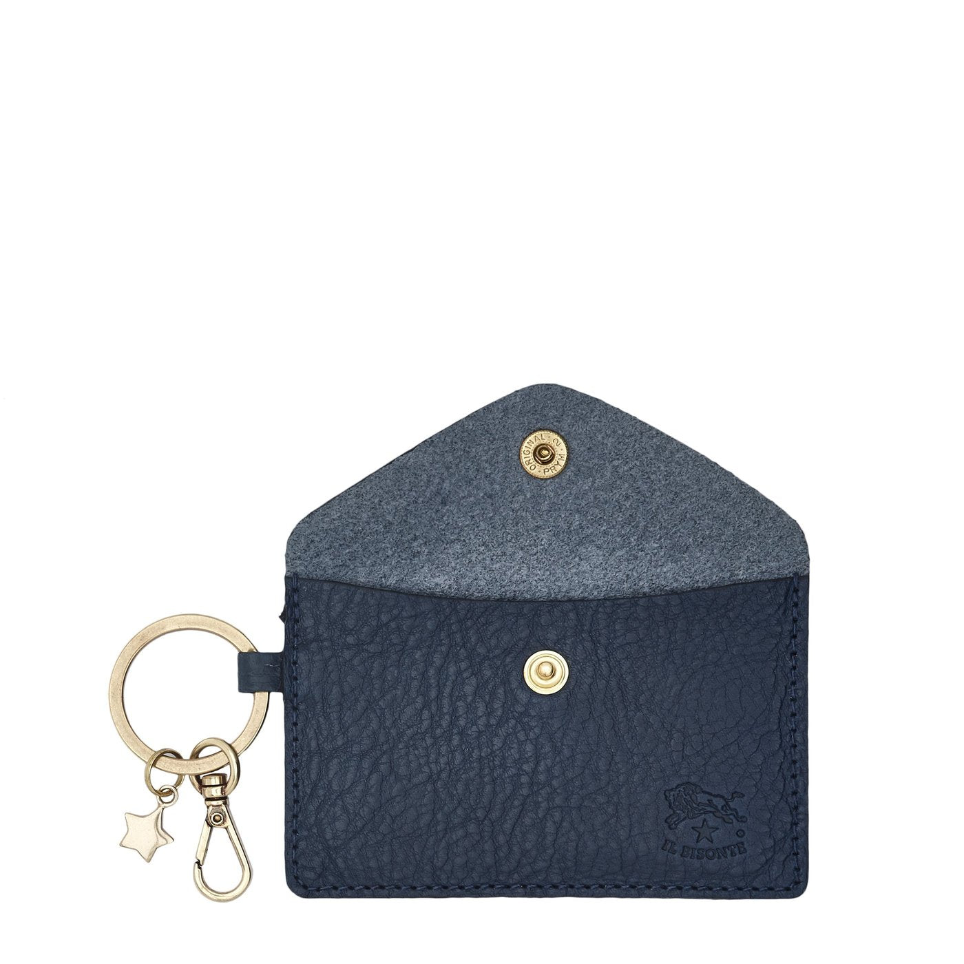 Scarlino | Women's keyring in calf leather color blue