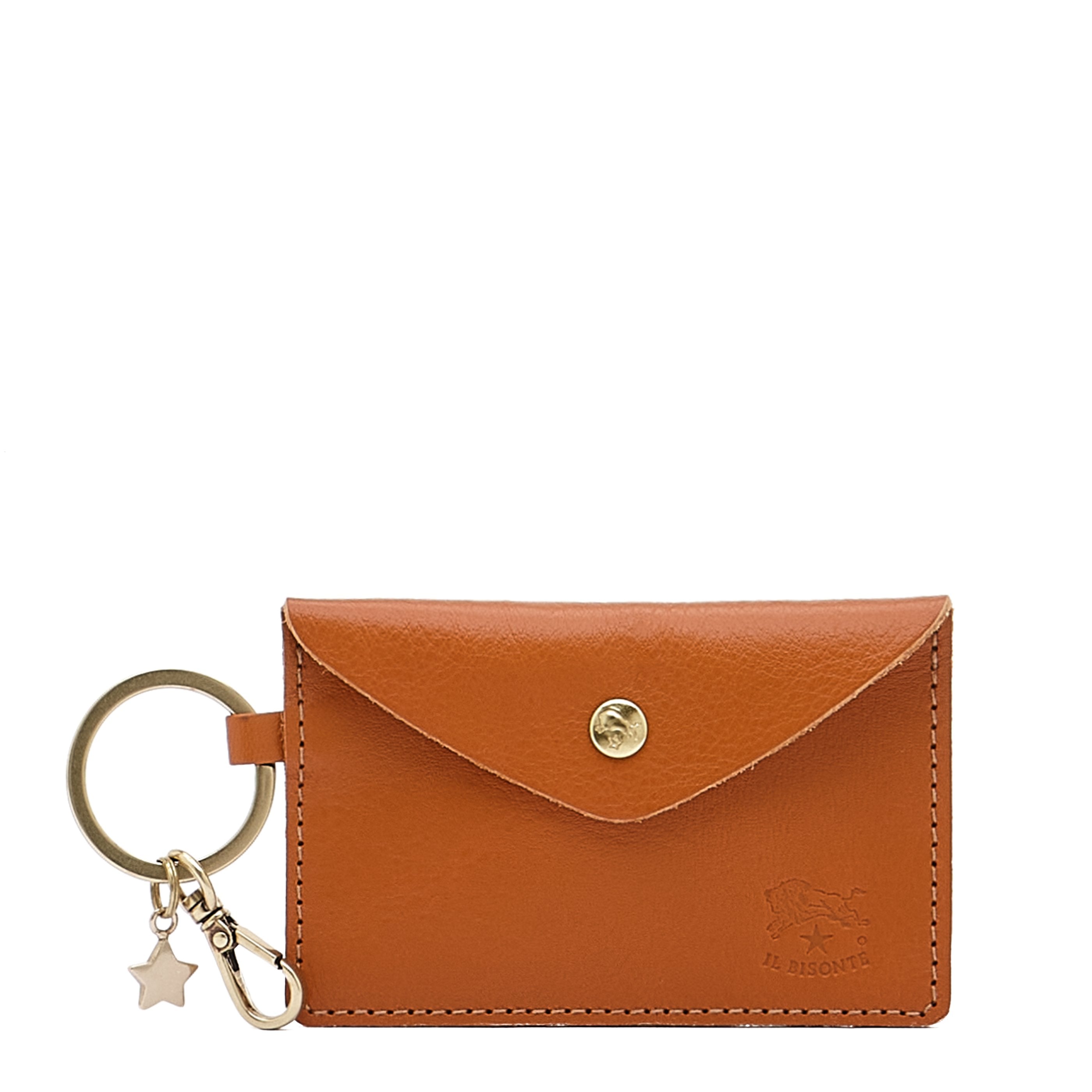 Scarlino | Women's keyring in calf leather color caramel