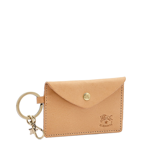 Scarlino | Porte clefs pour femme en cuir de veau couleur naturel