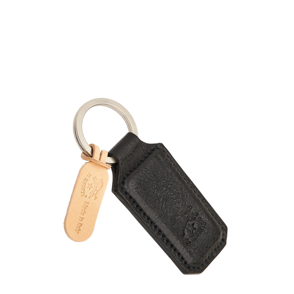 Oriuolo | Porta chiavi da uomo in pelle invecchiata colore nero — 
back or detail view
