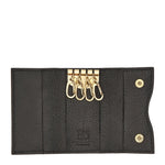 Oliveta | Porte clefs pour femme en cuir couleur noir