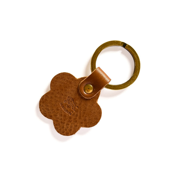Gadget | Porte clefs pour femme en cuir couleur cognac