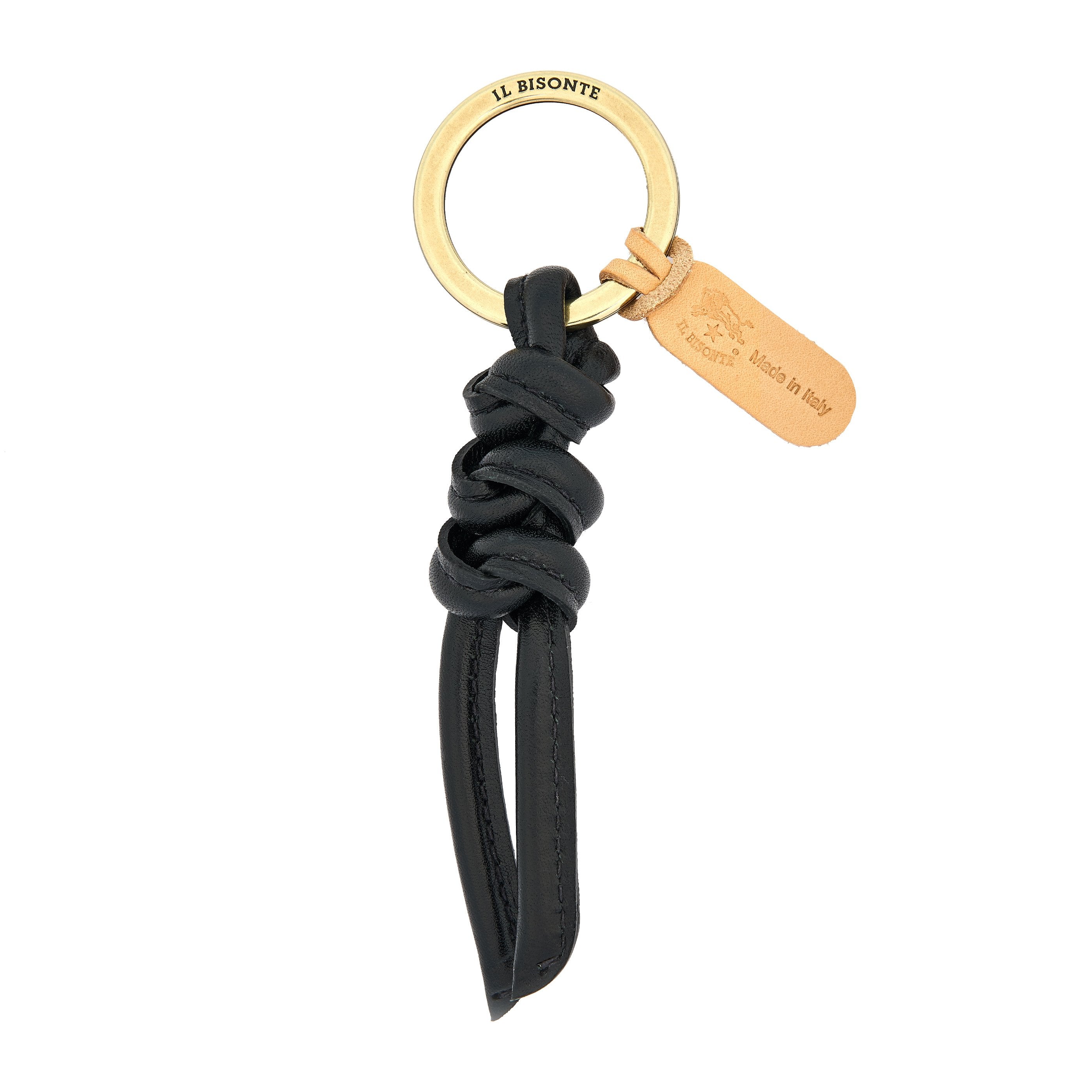 Snodo | Women's keyring in leather color black – Il Bisonte
