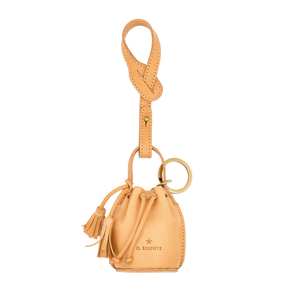 Mini | Porte clefs pour femme en cuir couleur naturel