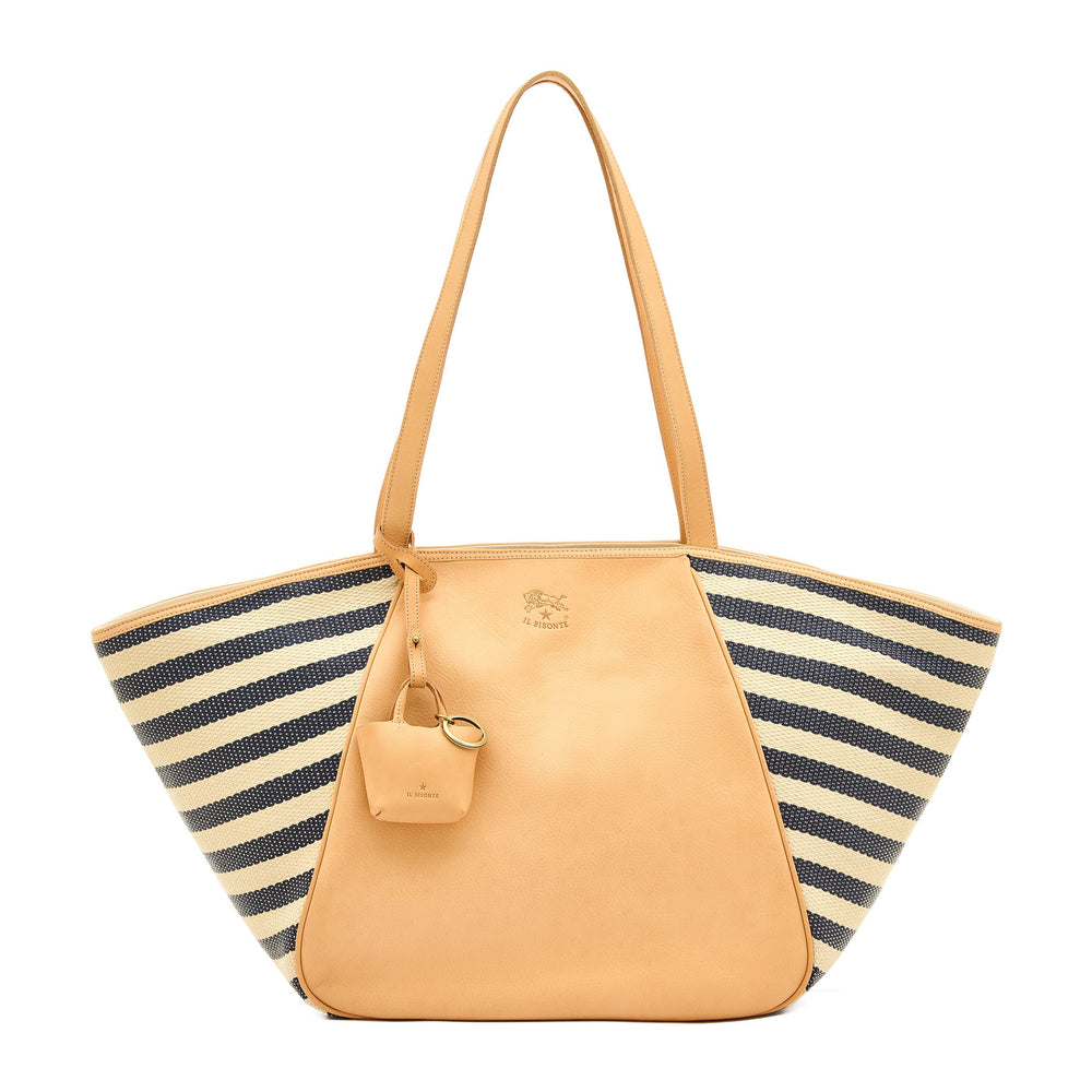 Mini | Women's keyring in leather color natural