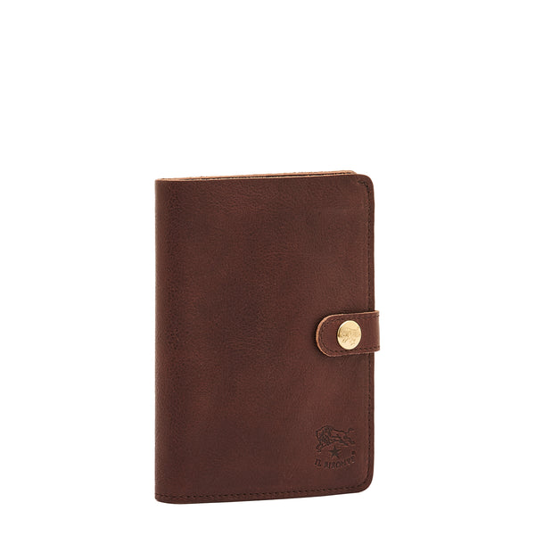 Women's wallet in vintage leather color coffee