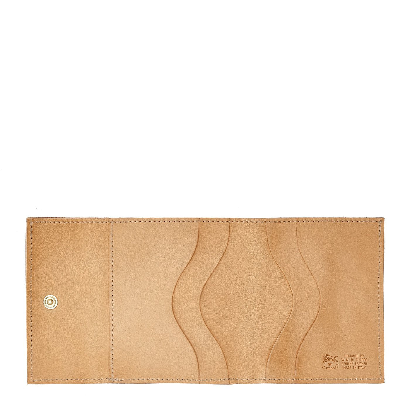 Wallet in Calf Leather color Natural