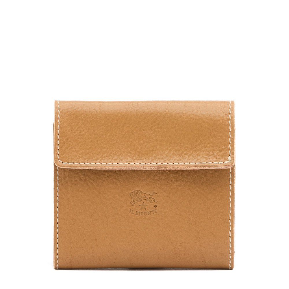 Portafoglio in pelle colore gianduia — 
front view
 — 1 of 4