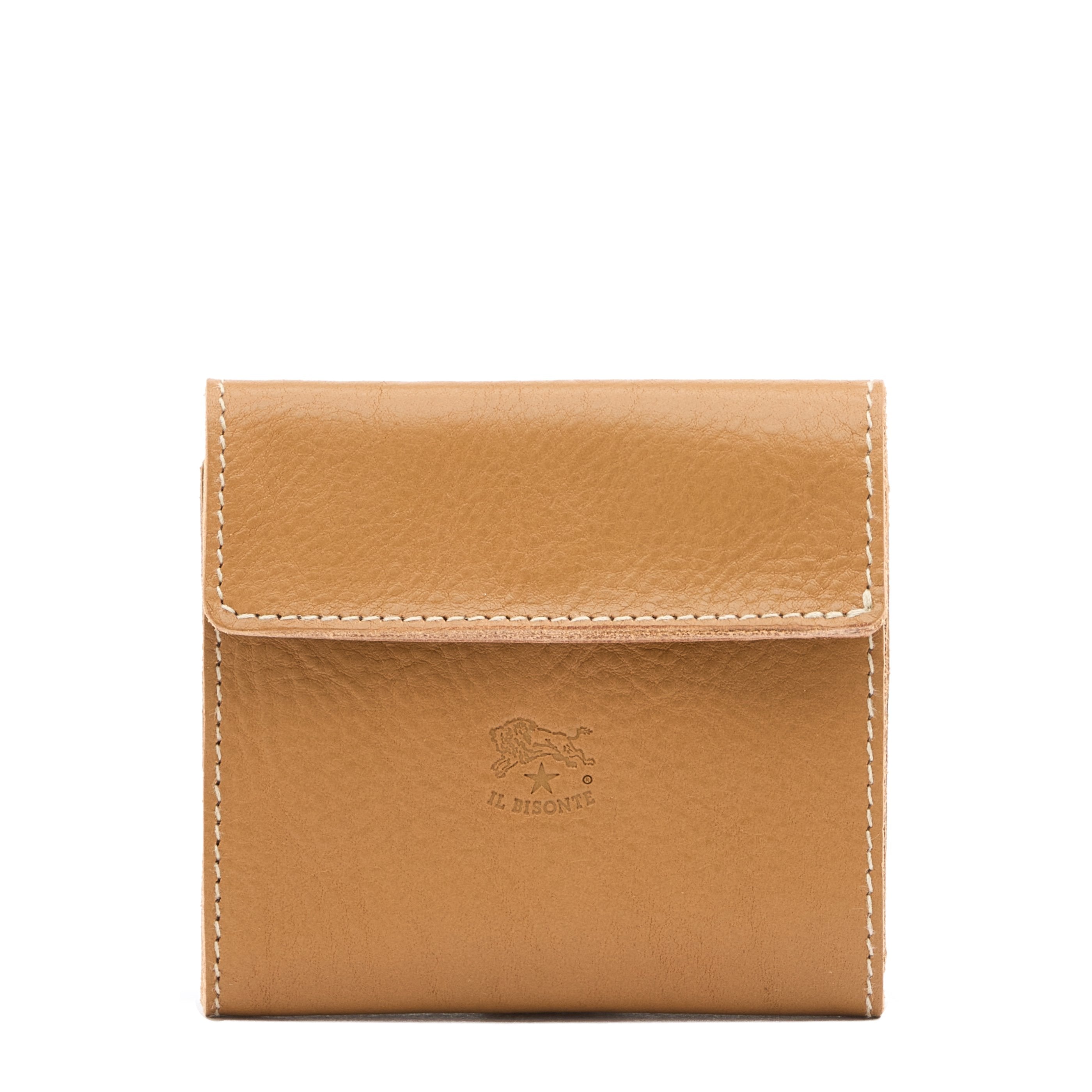 Portafoglio in pelle colore gianduia — 
front view
 — 1 of 4
