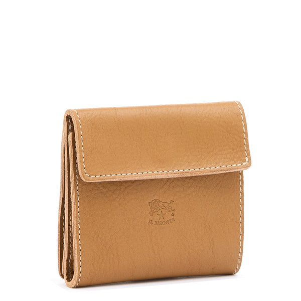 Wallet in leather color gianduia — 
side view
