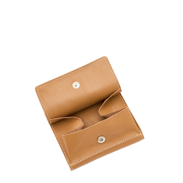 Wallet in leather color gianduia
