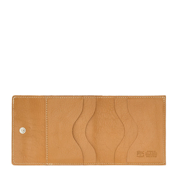 Wallet in leather color gianduia