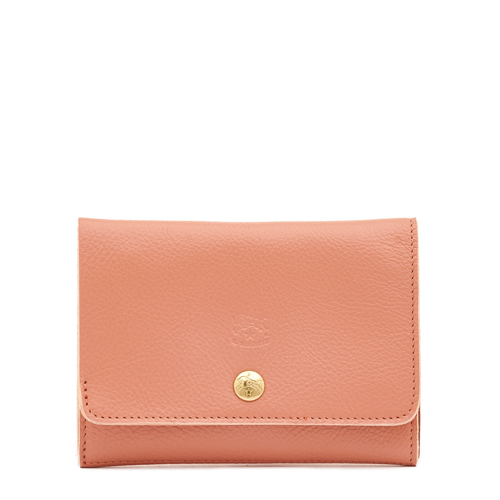 Alberese | Wallet in leather color grapefruit