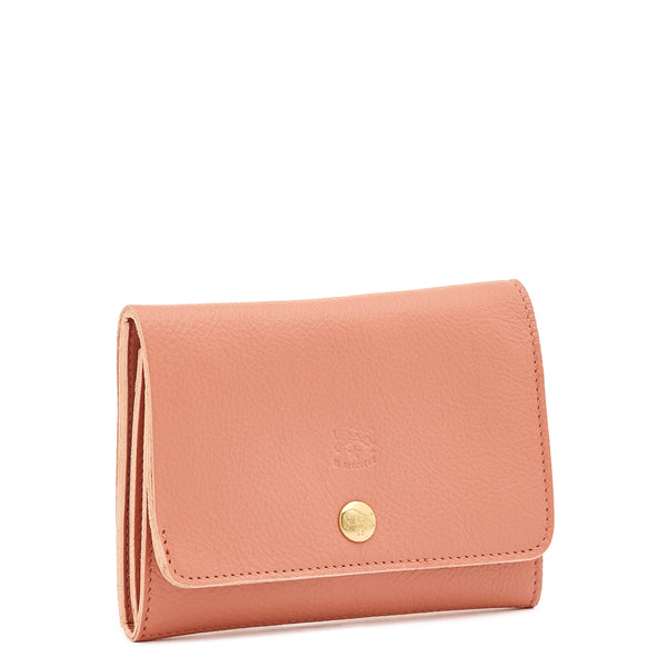 Alberese | Wallet in leather color grapefruit