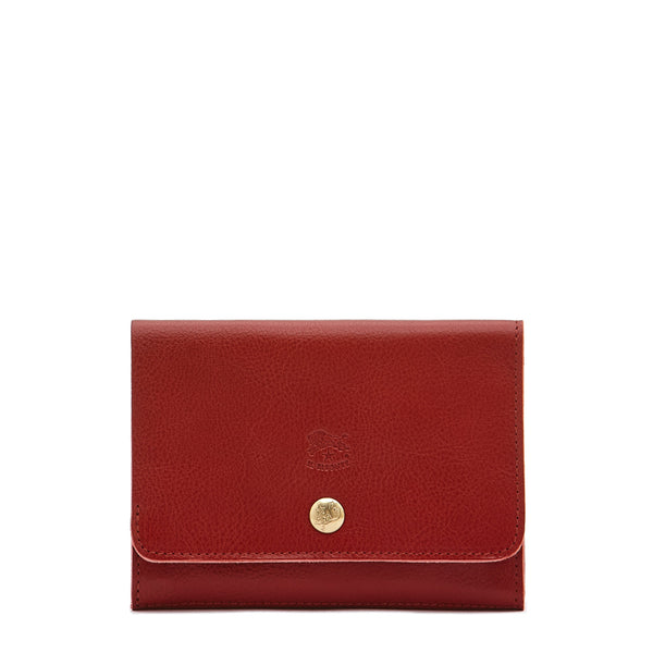 Alberese | Wallet in calf leather color red