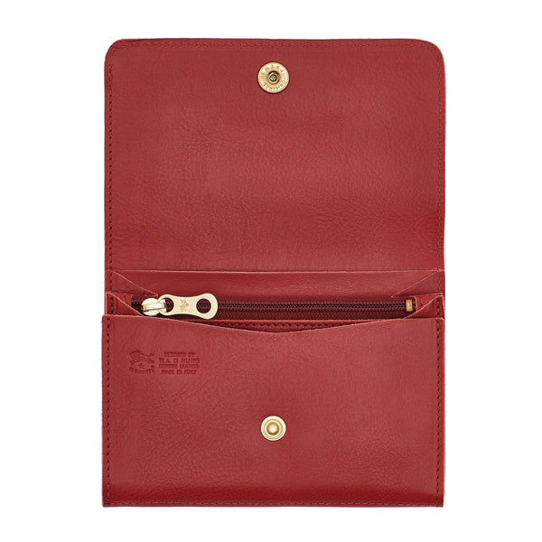 Alberese | Wallet in calf leather color red