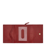 Wallet in calf leather color red
