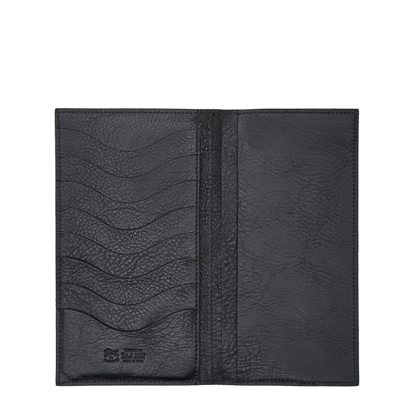 Wallet in calf leather color black