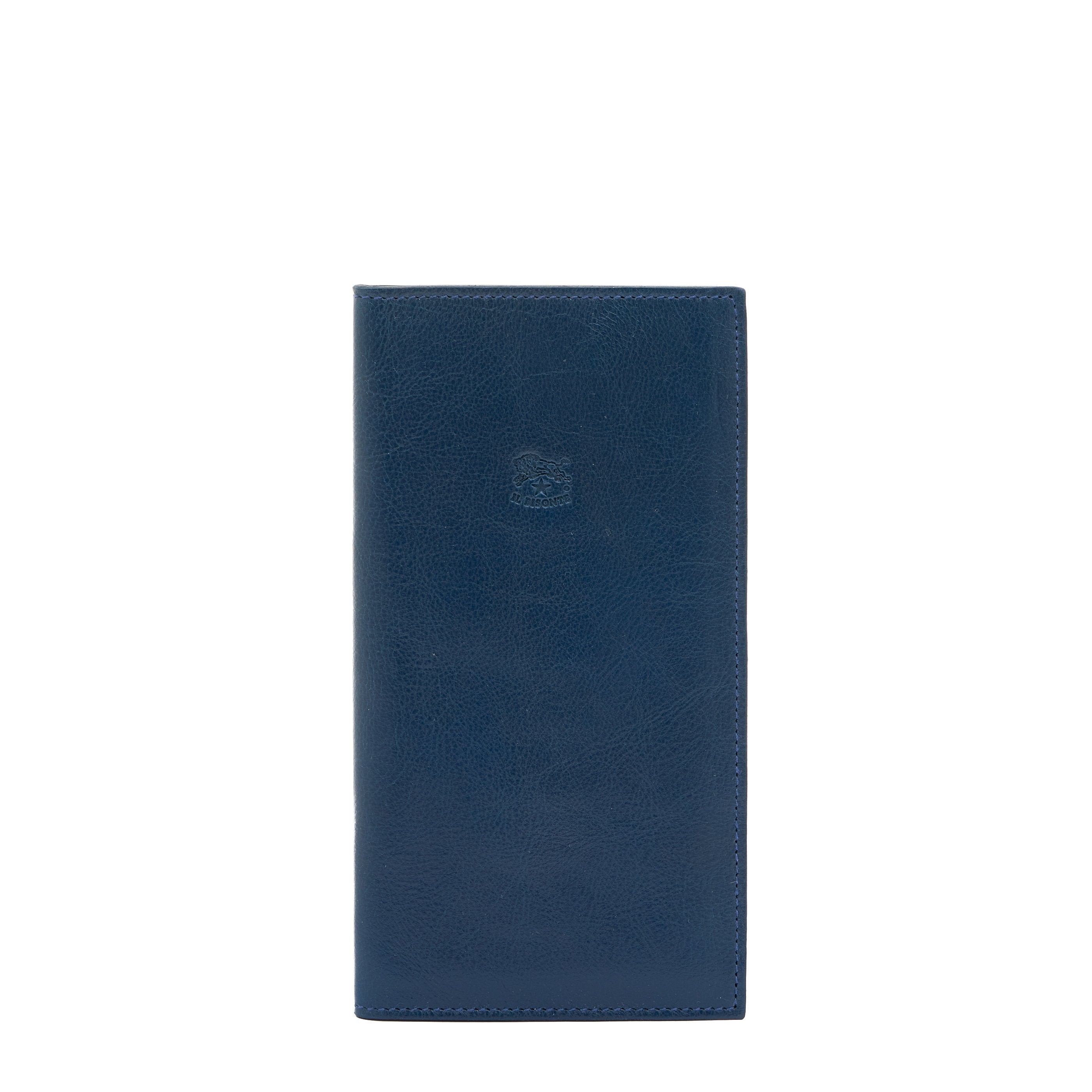Portafoglio in pelle colore blu — 
front view
 — 1 of 4