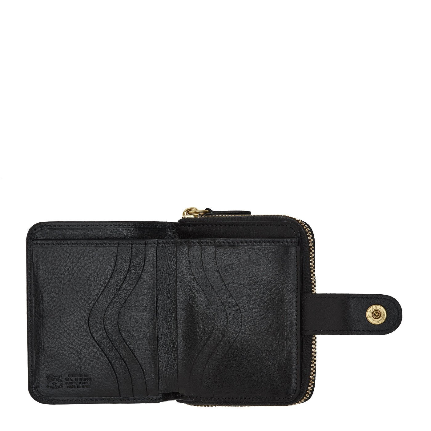 Women's Wallet in Calf Leather color Black