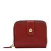 Women's wallet in calf leather color red