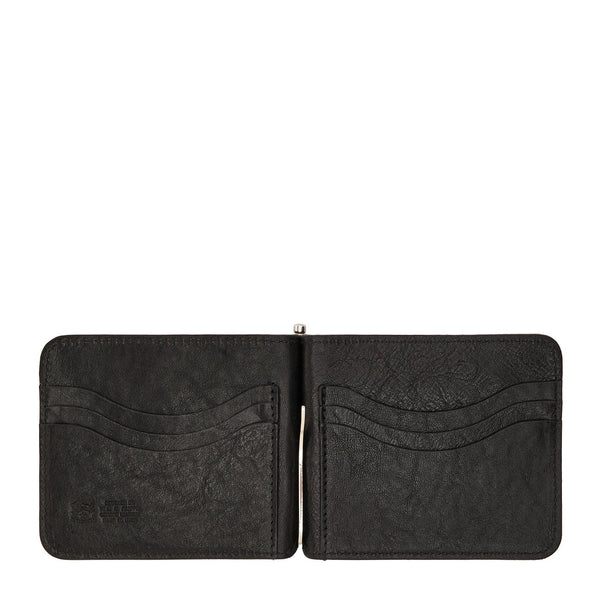 Men's wallet in vintage leather color black