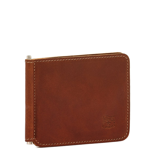 Men's wallet in vintage leather color sepia