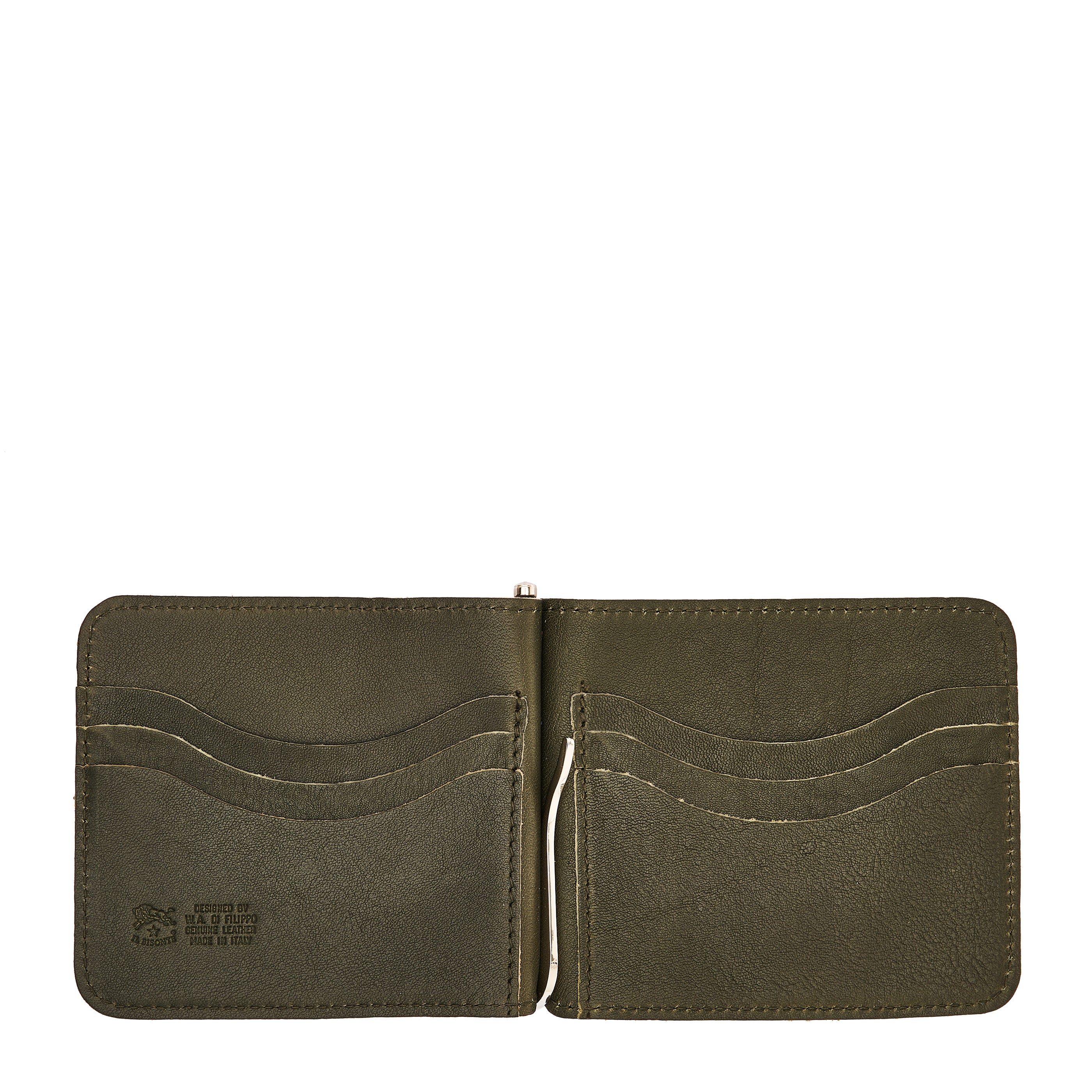 Men's wallet in vintage leather color forest
