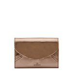 Esperia | Women's wallet in metallic leather color metallic bronze