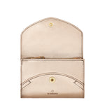Esperia | Portefeuille pour femme en cuir métallisé couleur métallique bronze
