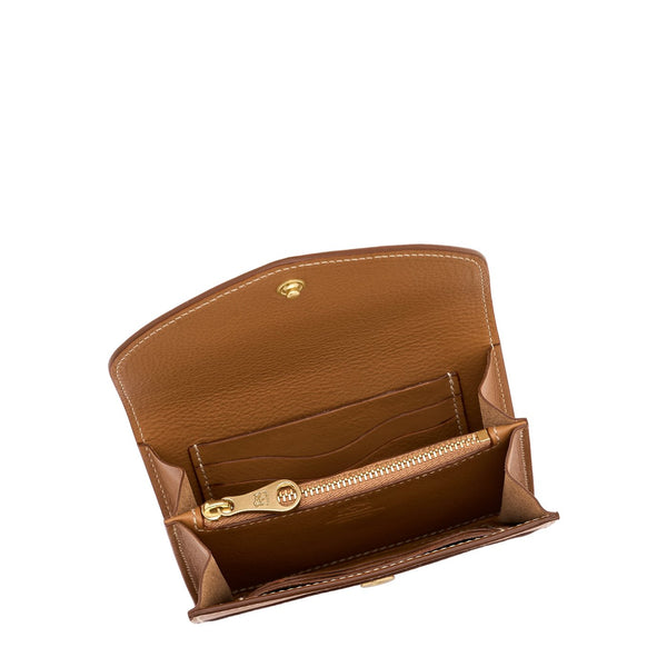 Esperia | Women's wallet in leather color gianduia