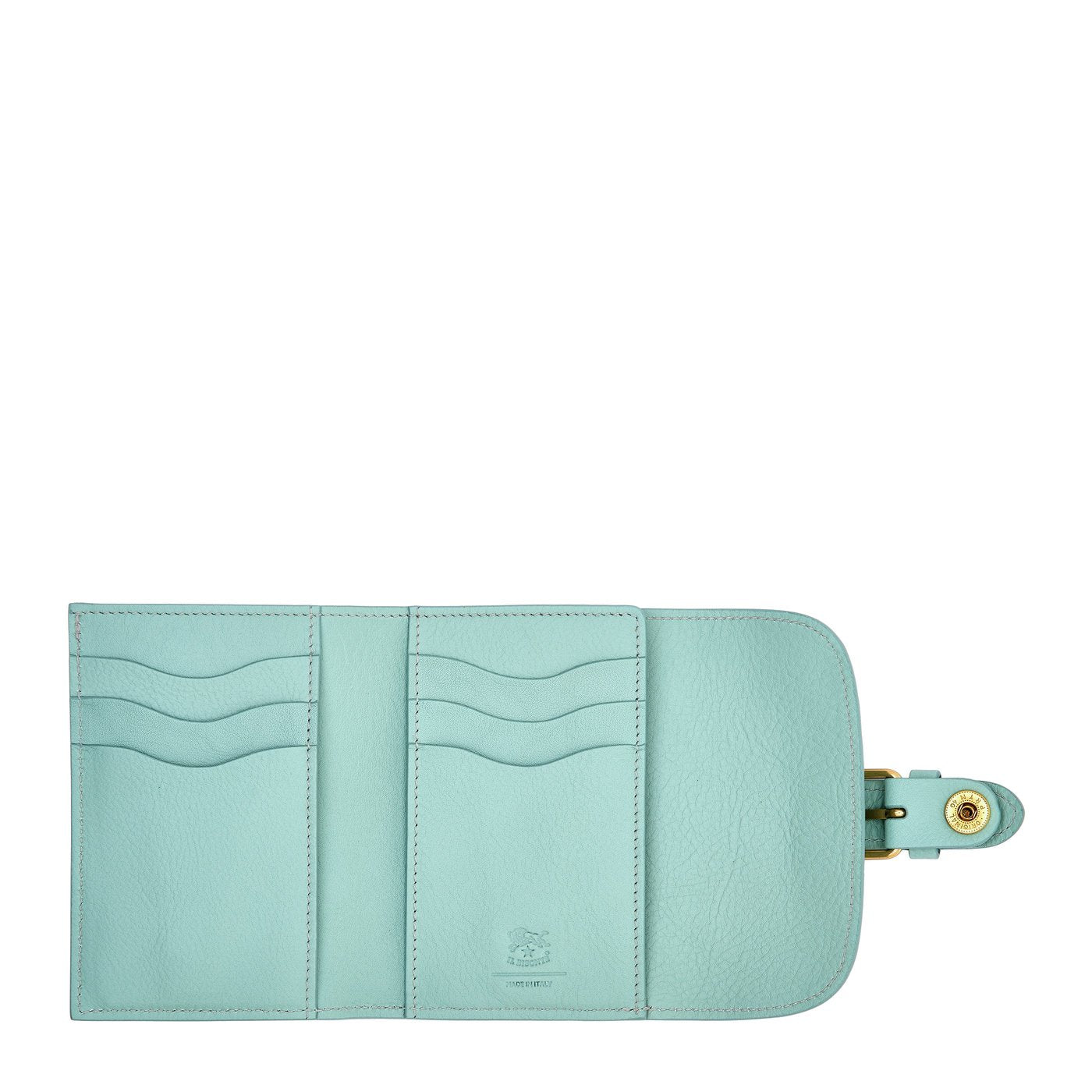 Linea 1990 | Portafoglio da donna in pelle colore celeste botticelli