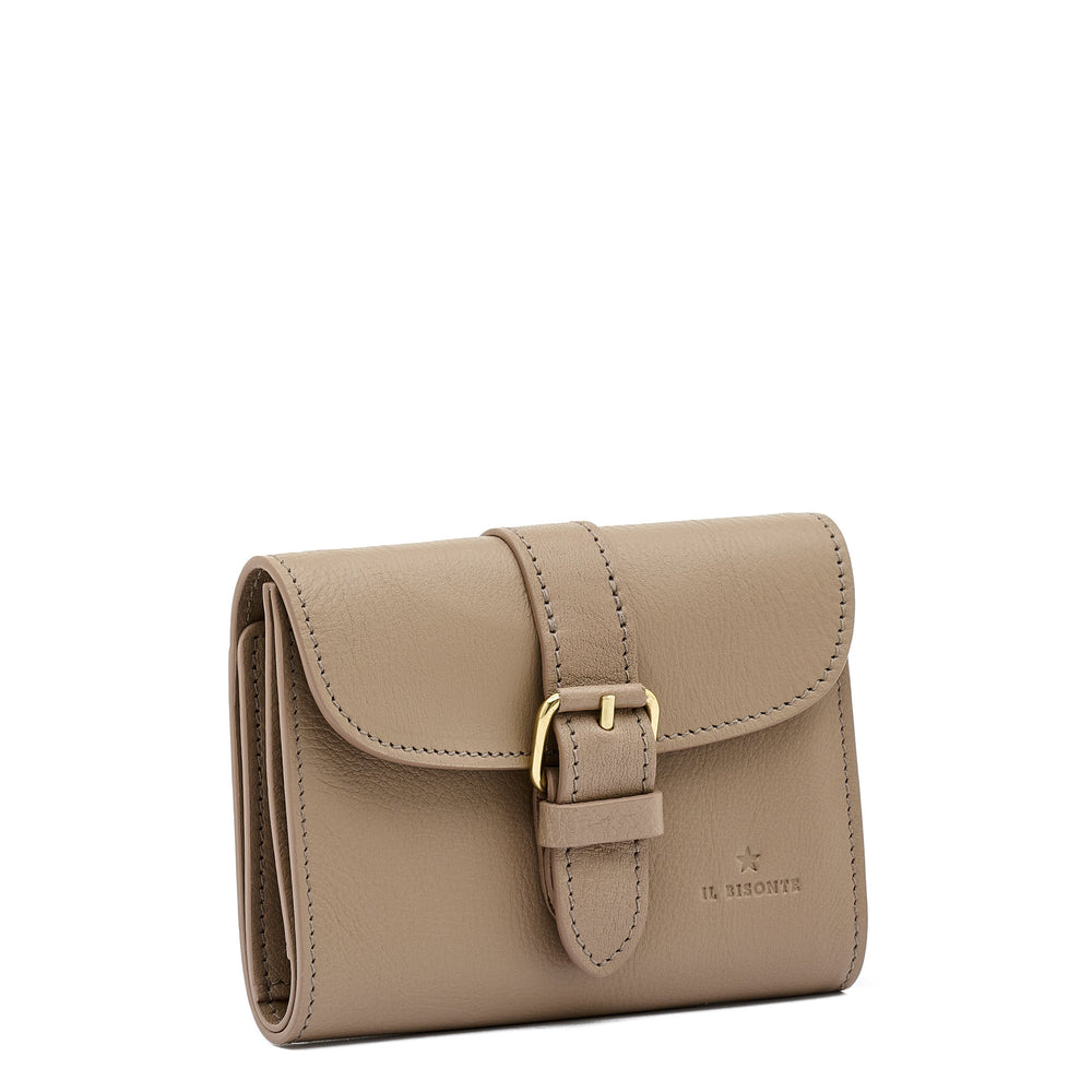 Linea 1990 | Portafoglio da donna in pelle colore beige vasari