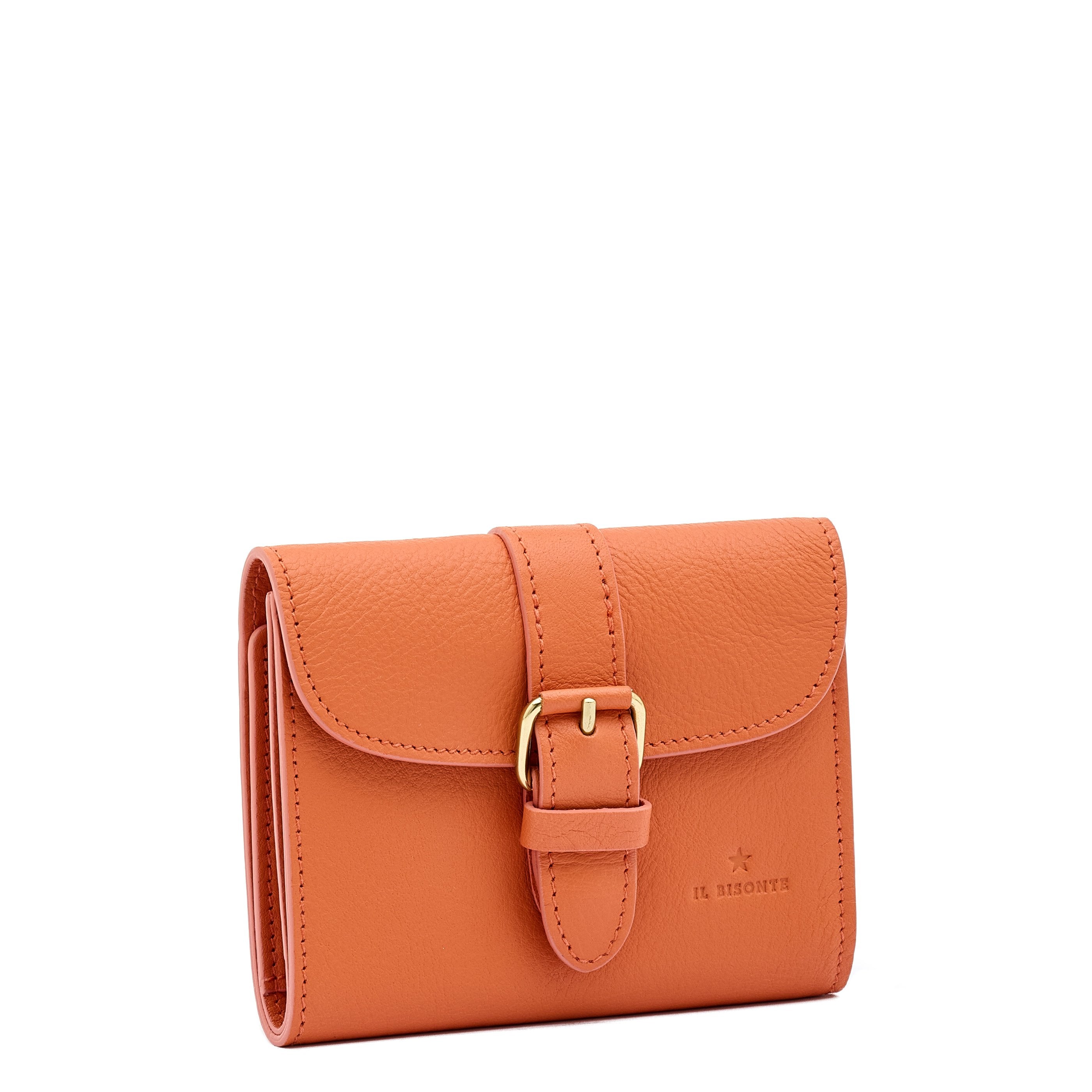 Linea 1990 | Portafoglio da donna in pelle colore arancio pontormo