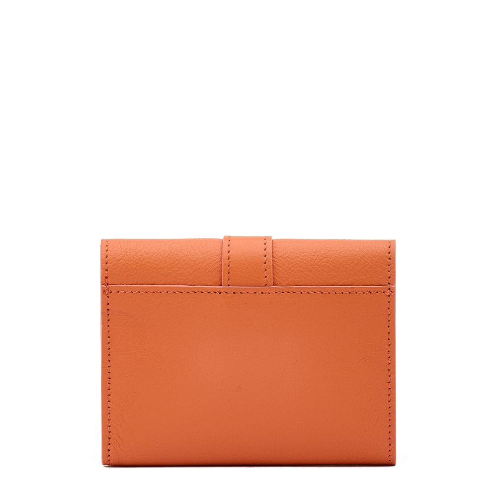 Linea 1990 | Portafoglio da donna in pelle colore arancio pontormo