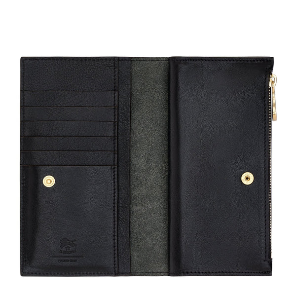 Storia | Portefeuille pour femme en cuir couleur noir