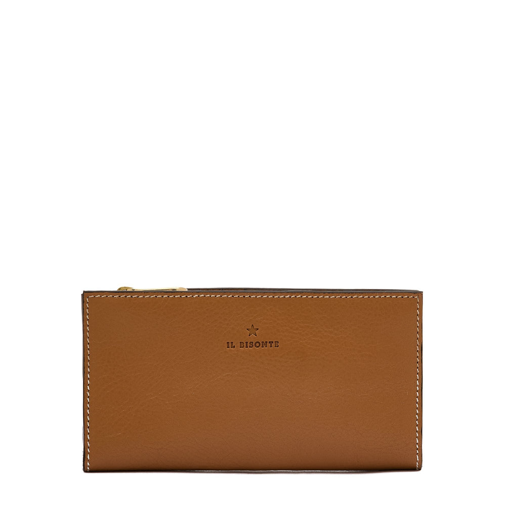 Storia | Portefeuille pour femme en cuir couleur gianduia — 
front view
 — 1 of 4