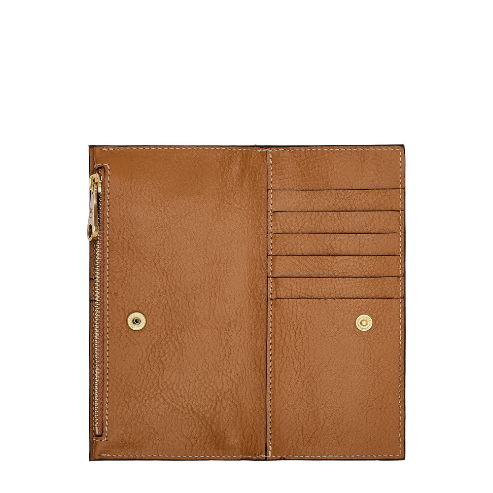 Storia | Portefeuille pour femme en cuir couleur gianduia — 
back or detail view
 — 3 of 4