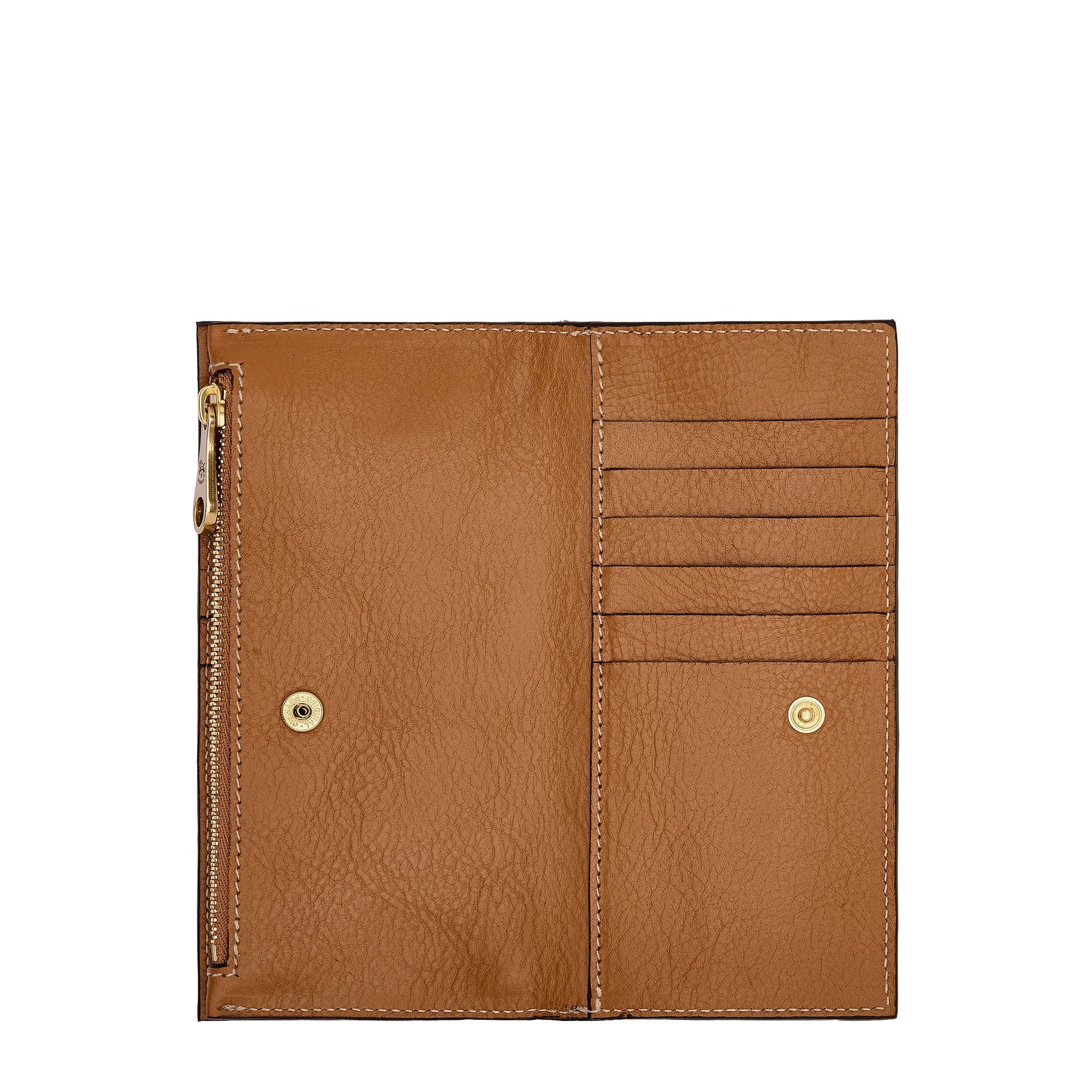 Storia | Portefeuille pour femme en cuir couleur gianduia — 
back or detail view
 — 3 of 4