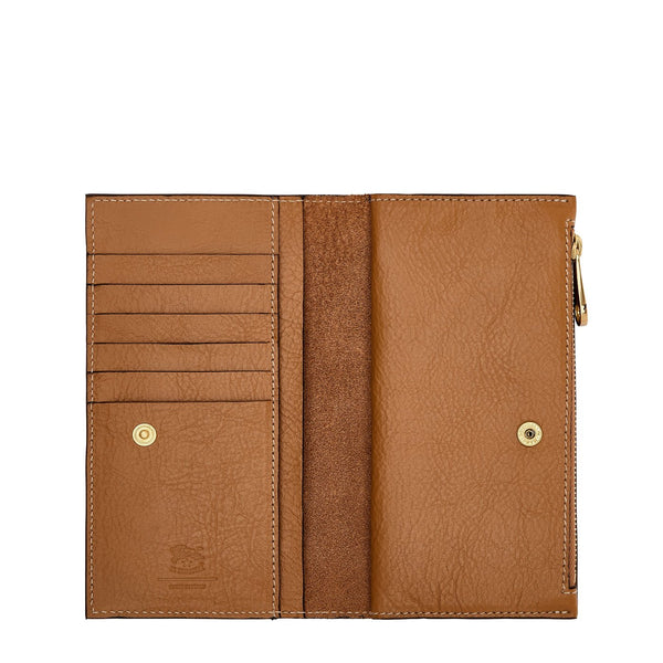 Storia | Portefeuille pour femme en cuir couleur gianduia