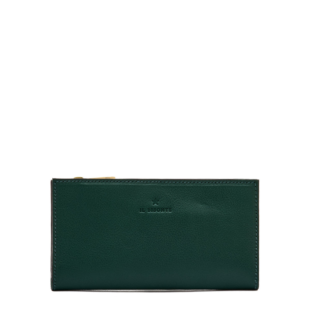 Storia | Portafoglio da donna in pelle colore verde oleandro — 
front view
 — 1 of 4