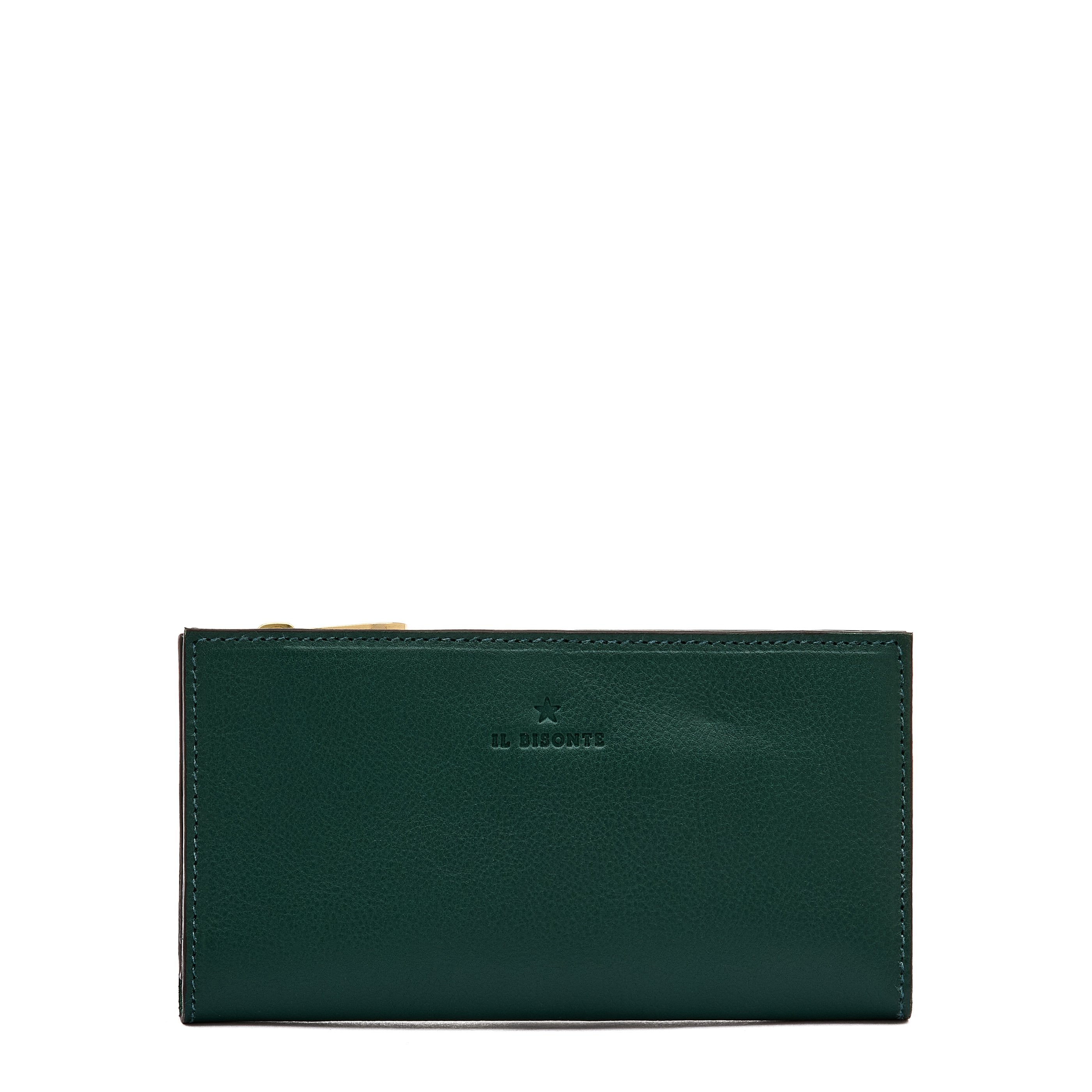 Storia | Portafoglio da donna in pelle colore verde oleandro — 
front view
 — 1 of 4