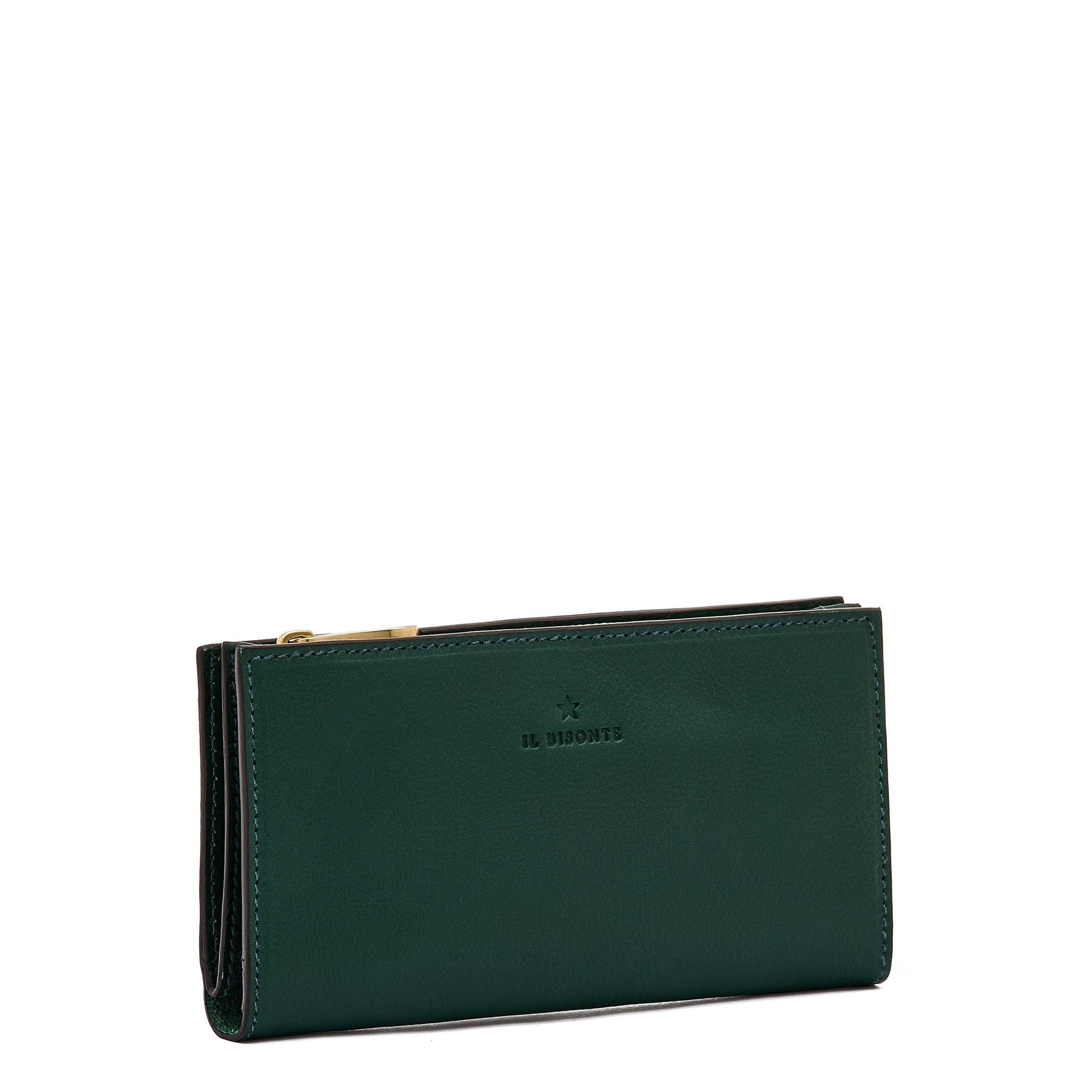 Storia | Portafoglio da donna in pelle colore verde oleandro — 
side view
 — 2 of 4