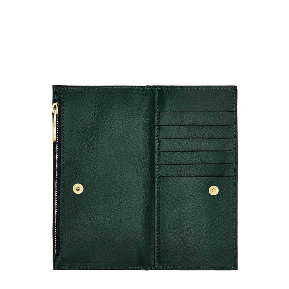 Storia | Portafoglio da donna in pelle colore verde oleandro — 
back or detail view
 — 3 of 4