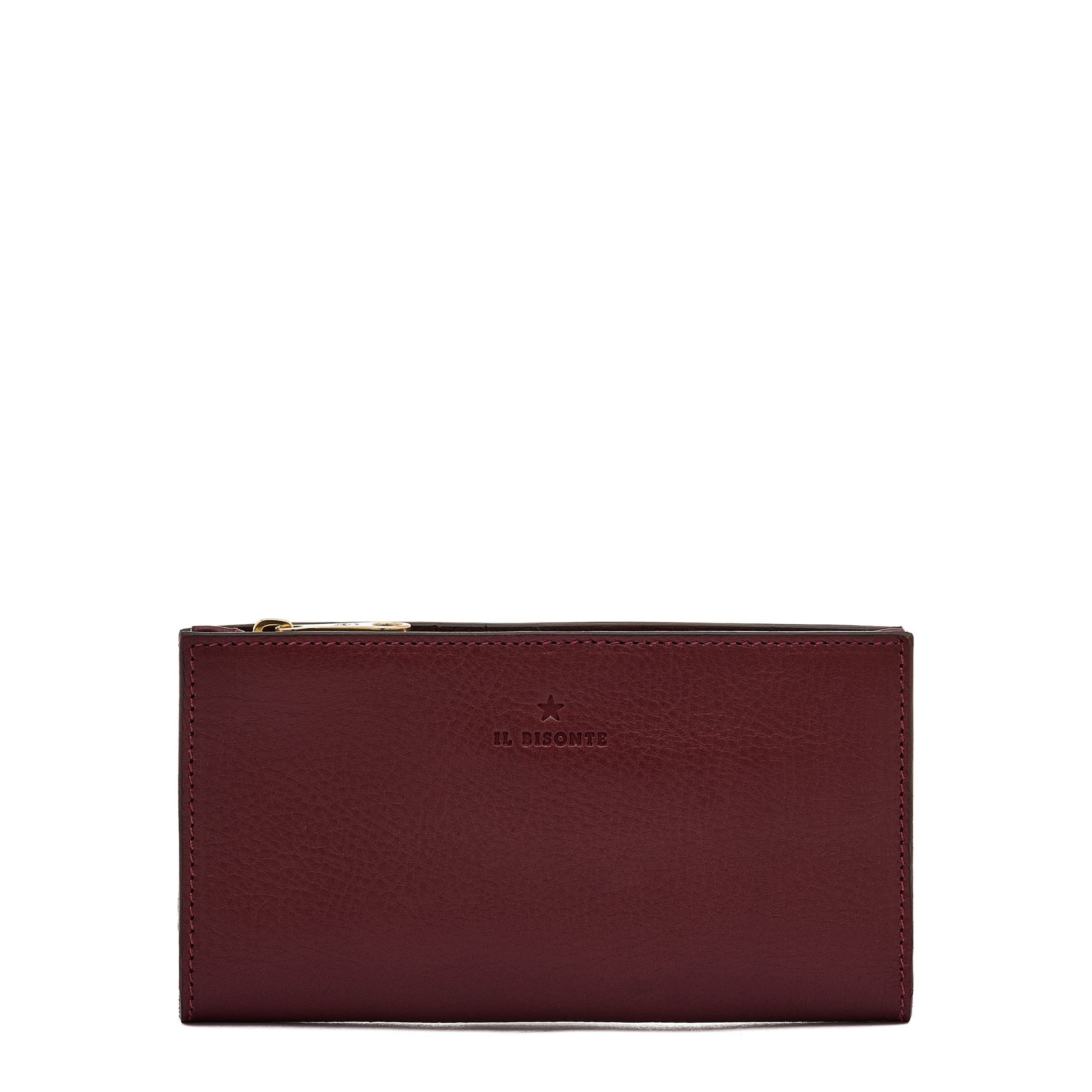 Storia | Portafoglio da donna in pelle colore amarena — 
front view
 — 1 of 4