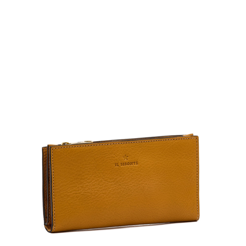 Storia | Women's wallet in leather color yellow narciso — 
side view
 — 2 of 4